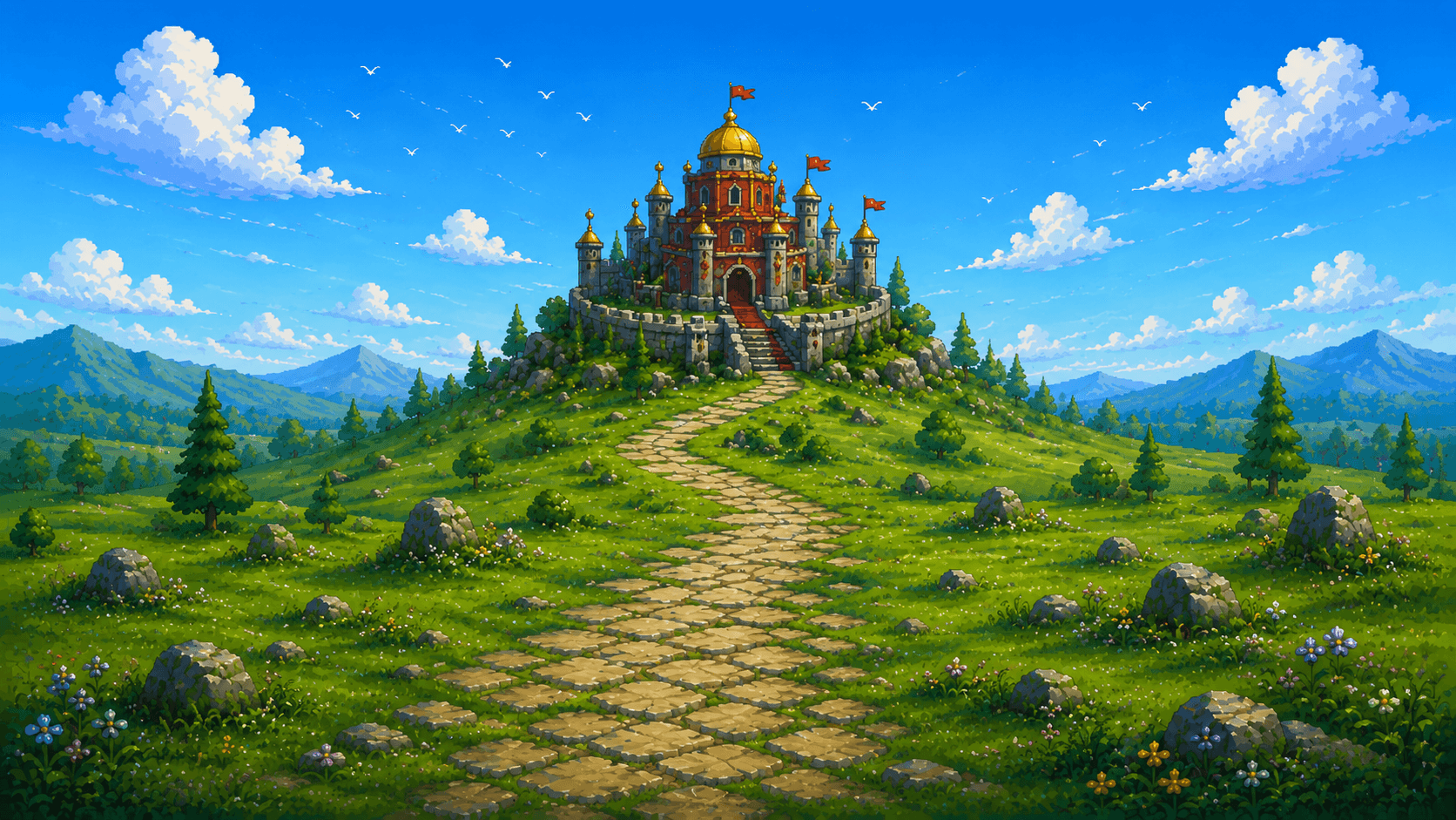 Fantasy castle background